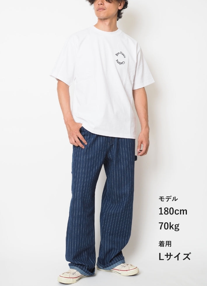 【セール24%OFF】ペインターパンツ メンズ デニム ストライプ ワイド ルーズ V-men (963445)