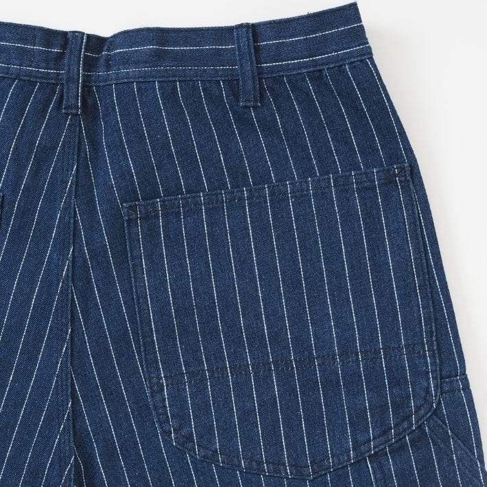 【セール24%OFF】ペインターパンツ メンズ デニム ストライプ ワイド ルーズ V-men (963445)
