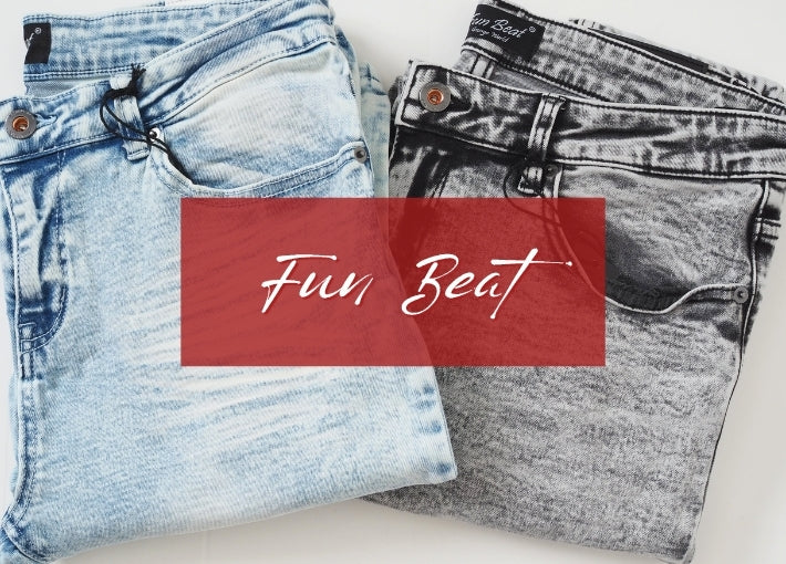【セール40%OFF】スキニー デニムパンツ ブリーチ ストレッチ Fun Beat (953429)