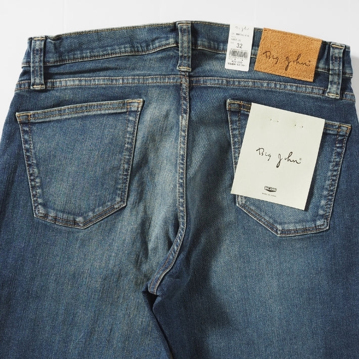 BIG JOHN ビッグジョン ジーンズ キャロットレッグ テーパード ストレッチ 日本製 色落ち (MMM134J-414C)