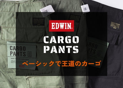EDWIN エドウィン カーゴパンツ リップストップ ワイド テーパード (EK0302)