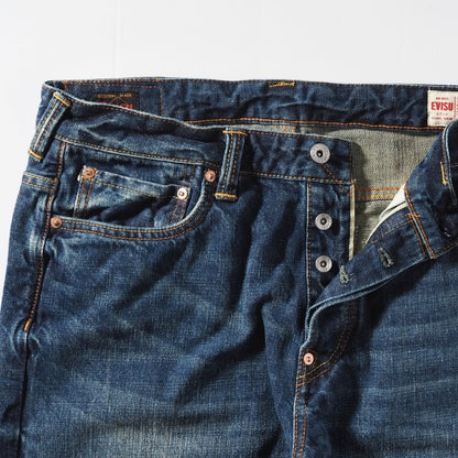 EVISU エヴィス デニムパンツ マルチポケット #2017 テーパード セルビッジ 綿100% (2ESHTM6JE1050)