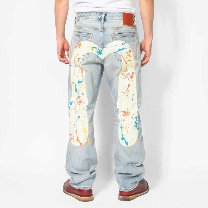EVISU エヴィス デニムパンツ 大黒 スプラッシュ #2020 レギュラー 綿100% (2ESHTM6JE1052)