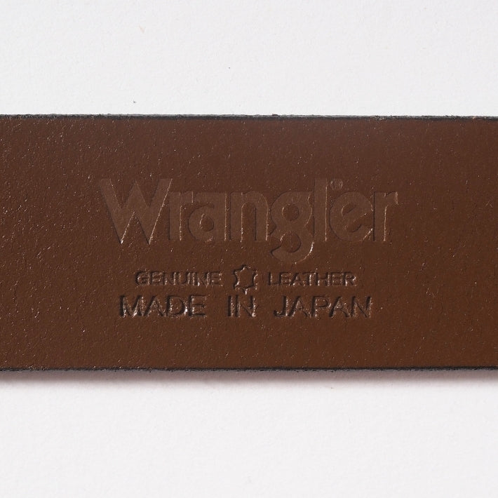 【大きいサイズ】 WRANGLER ラングラー レザーベルト 牛革 日本製 ロゴ ギャリソン 長尺 (LWR3536)