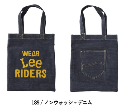 Lee リー トートバッグ 刺繍 デニム コットンサテン (LA0714)