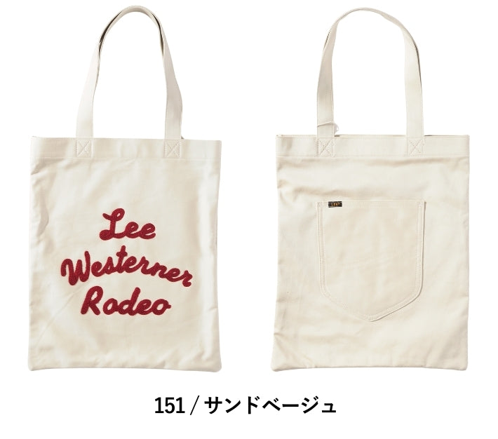 Lee リー トートバッグ 刺繍 デニム コットンサテン (LA0714)