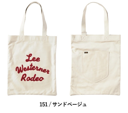 Lee リー トートバッグ 刺繍 デニム コットンサテン (LA0714)