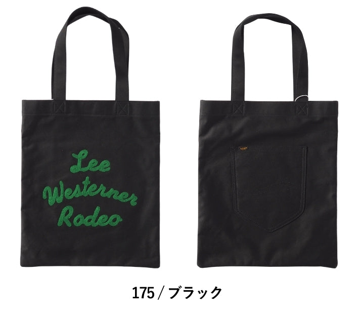 Lee リー トートバッグ 刺繍 デニム コットンサテン (LA0714)