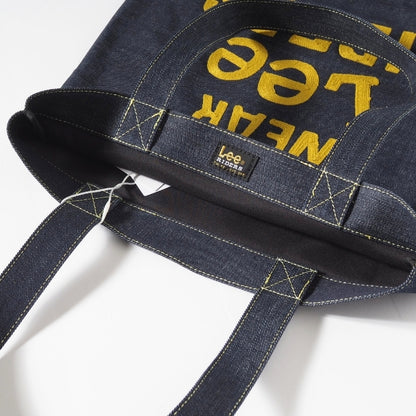 Lee リー トートバッグ 刺繍 デニム コットンサテン (LA0714)