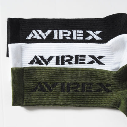 AVIREX アビレックス 靴下 3足組 ロングソックス ネームロゴ (81642200)