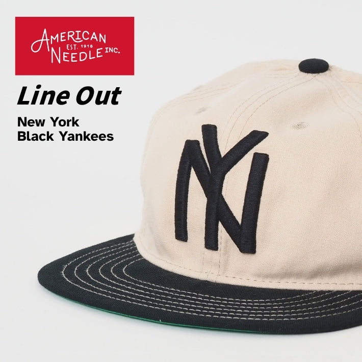 AMERICAN NEEDLE アメリカンニードル ベースボールキャップ 帽子 NY フラットバイザー (SMU700A-NBY)