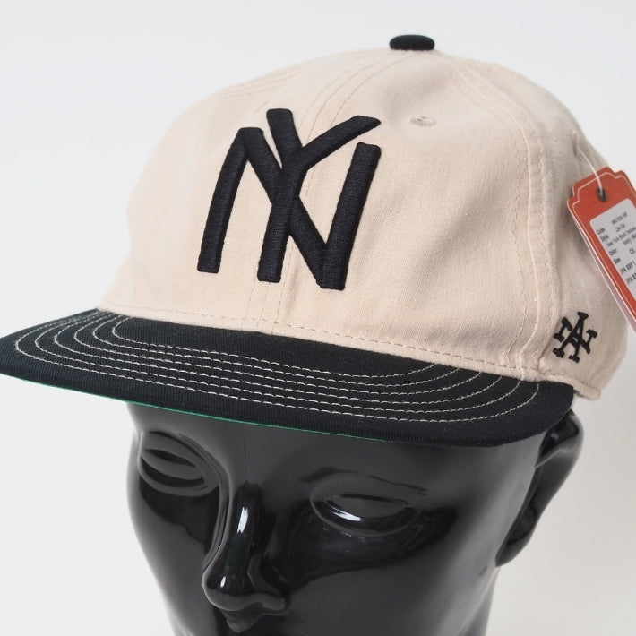 AMERICAN NEEDLE アメリカンニードル ベースボールキャップ 帽子 NY フラットバイザー (SMU700A-NBY)