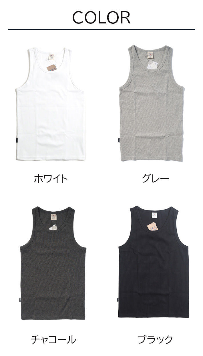 AVIREX アビレックス タンクトップ レギュラー リブ 無地 (783-5937002/783-0937001/6143507)