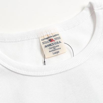 AVIREX アビレックス デイリー Tシャツ 半袖 クルーネック リブ 無地 (783-5934006/783-4934014/6143502)