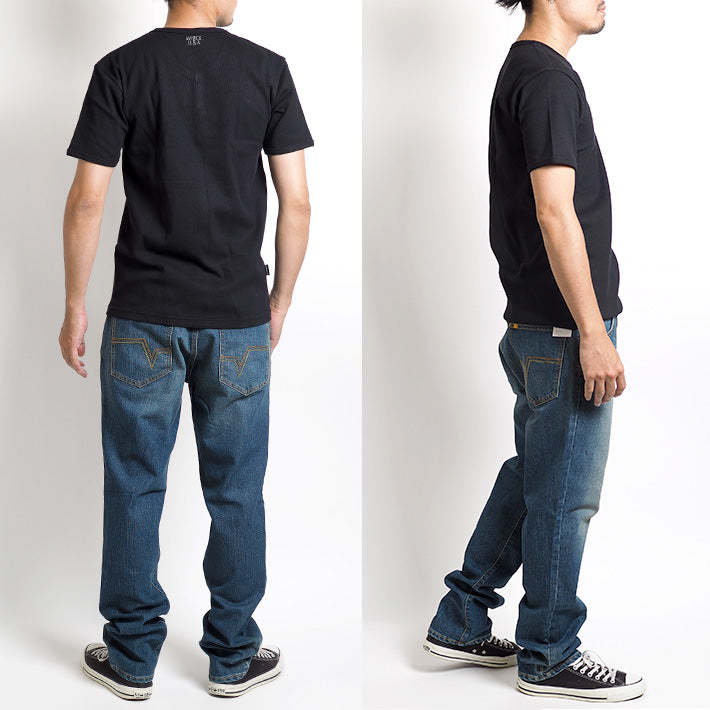 AVIREX アビレックス デイリー Tシャツ 半袖 Vネック リブ 無地 (783-5934005/783-4934008/6143501)