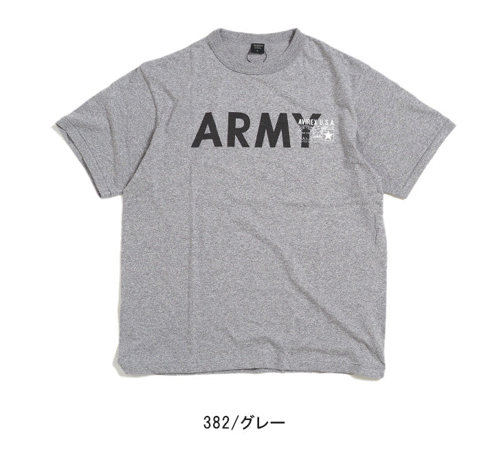 AVIREX アビレックス Tシャツ 半袖 スラブ ARMYプリント (783-3134098) 半袖Tシャツ メンズ カジュアル アメカジ ミリタリー ブランド アヴィレックス