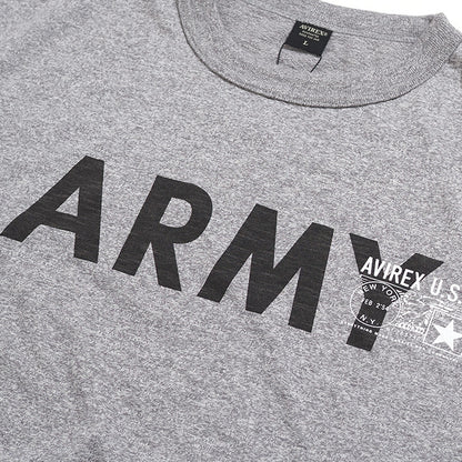 AVIREX アビレックス Tシャツ 半袖 スラブ ARMYプリント (783-3134098) 半袖Tシャツ メンズ カジュアル アメカジ ミリタリー ブランド アヴィレックス