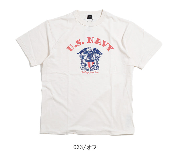 AVIREX アビレックス Tシャツ 半袖 スラブ アーチ U.S.NAVY (783-3134099) 半袖Tシャツ メンズ カジュアル アメカジ ミリタリー ブランド アヴィレックス