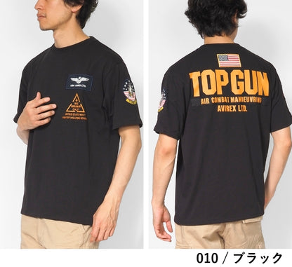 AVIREX アビレックス Tシャツ 半袖 胸ワッペン TOP GUN (783-3934013/6123462)