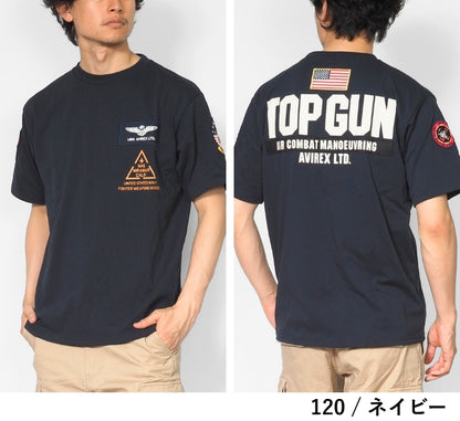AVIREX アビレックス Tシャツ 半袖 胸ワッペン TOP GUN (783-3934013/6123462)