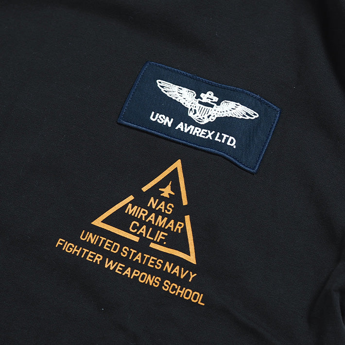 AVIREX アビレックス Tシャツ 半袖 胸ワッペン TOP GUN (783-3934013/6123462)