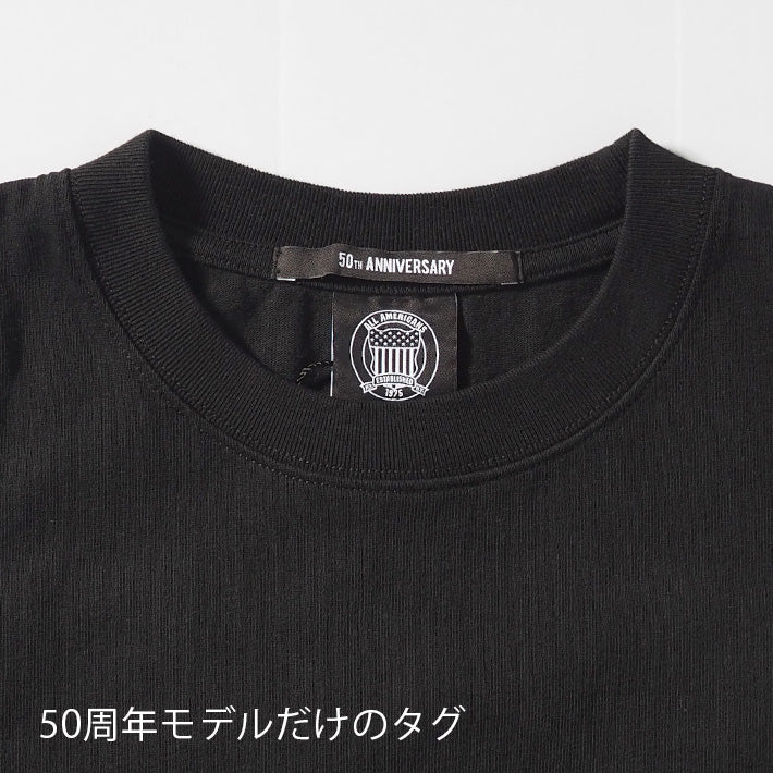AVIREX アビレックス 50周年記念 Tシャツ 半袖 レザー アップリケ 本革 (783-5134013)