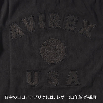 AVIREX アビレックス 50周年記念 Tシャツ 半袖 レザー アップリケ 本革 (783-5134013)