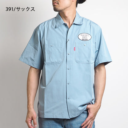 AVIREX アビレックス 半袖シャツ ワークシャツ オーバルワッペン (783-3123010) アヴィレックス カジュアルシャツ メンズ カジュアル アメカジ ミリタリー ブランド