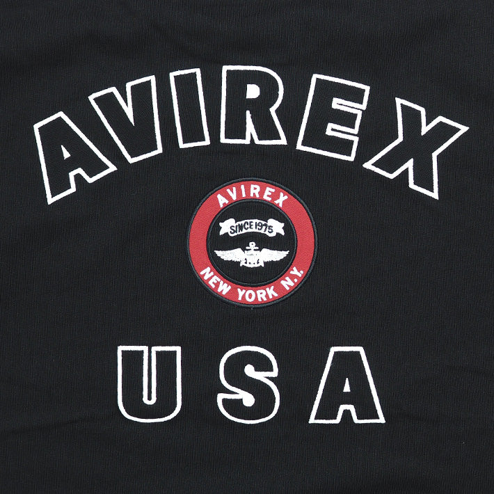 AVIREX アビレックス ロンT ヴァーシティーロゴ バックサークルアップリケ (783-5930018/783-3930013/783-2230001/6123448)