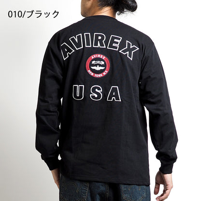 AVIREX アビレックス ロンT ヴァーシティーロゴ バックサークルアップリケ (783-5930018/783-3930013/783-2230001/6123448)