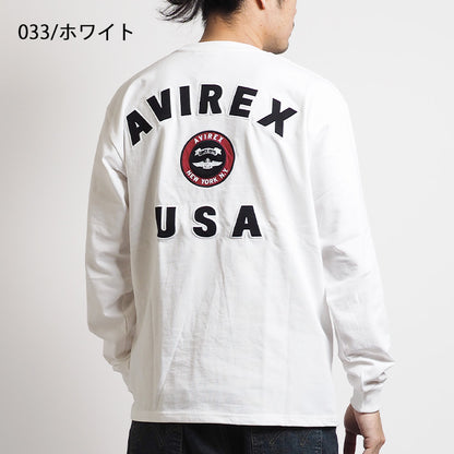 AVIREX アビレックス ロンT ヴァーシティーロゴ バックサークルアップリケ (783-5930018/783-3930013/783-2230001/6123448)