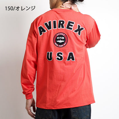 AVIREX アビレックス ロンT ヴァーシティーロゴ バックサークルアップリケ (783-5930018/783-3930013/783-2230001/6123448)