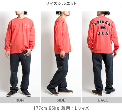 AVIREX アビレックス ロンT ヴァーシティーロゴ バックサークルアップリケ (783-5930018/783-3930013/783-2230001/6123448)