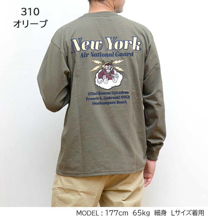 AVIREX アビレックス ロンT バックプリント NewYork モンキー s(783-3230067)