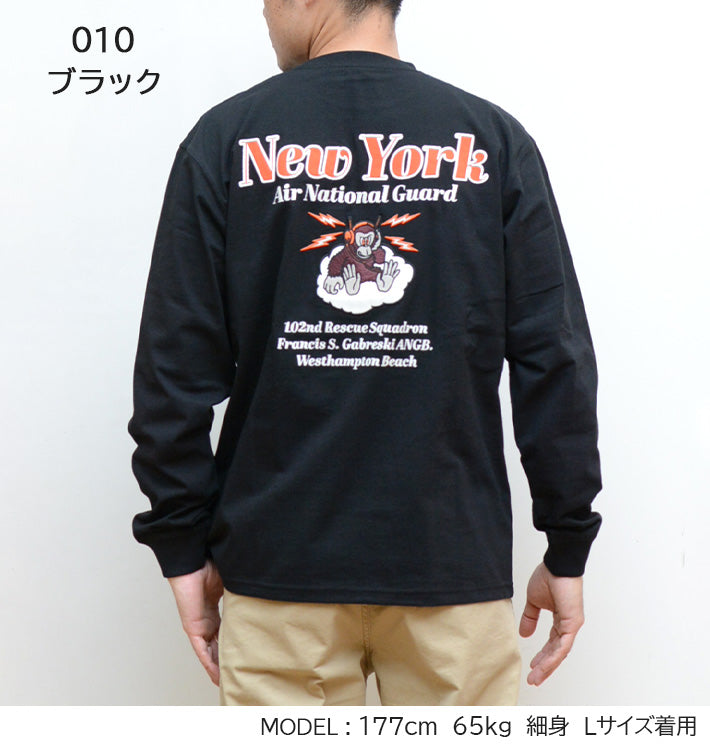 AVIREX アビレックス ロンT バックプリント NewYork モンキー s(783-3230067)