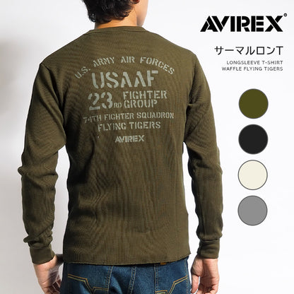 AVIREX アビレックス ロンT クルーネック サーマル バックUSAAF (783-4230016)