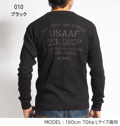AVIREX アビレックス ロンT クルーネック サーマル バックUSAAF (783-4230016)