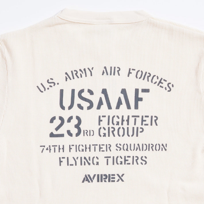 AVIREX アビレックス ロンT クルーネック サーマル バックUSAAF (783-4230016)