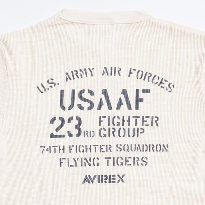 AVIREX アビレックス ロンT クルーネック サーマル バックUSAAF (783-4230016)
