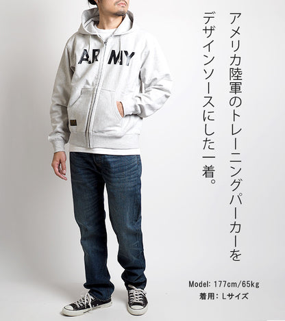 AVIREX アビレックス ZIPスウェットパーカー ARMY s(6123445/7832231026)
