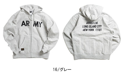 AVIREX アビレックス ZIPスウェットパーカー ARMY s(6123445/7832231026)