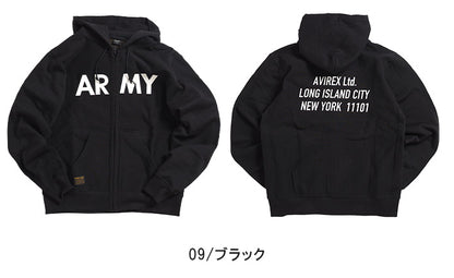 AVIREX アビレックス ZIPスウェットパーカー ARMY s(6123445/7832231026)