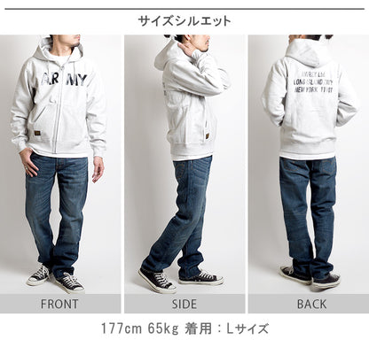 AVIREX アビレックス ZIPスウェットパーカー ARMY s(6123445/7832231026)