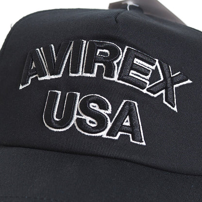 AVIREX アビレックス メッシュキャップ 深め 帽子 AVIREX USA 厚手刺繍 (14407200)