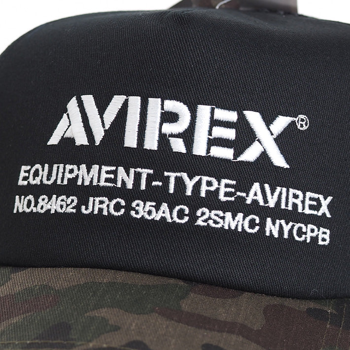 AVIREX アビレックス メッシュキャップ 深め 帽子 EQUIPMENT 刺繍 (14407300)