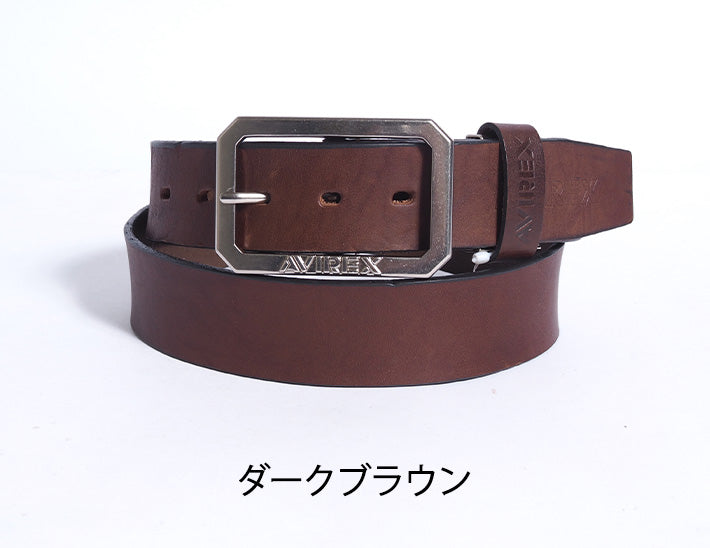 AVIREX アビレックス レザーベルト 牛革 ベーシック 日本製  (AX4202)