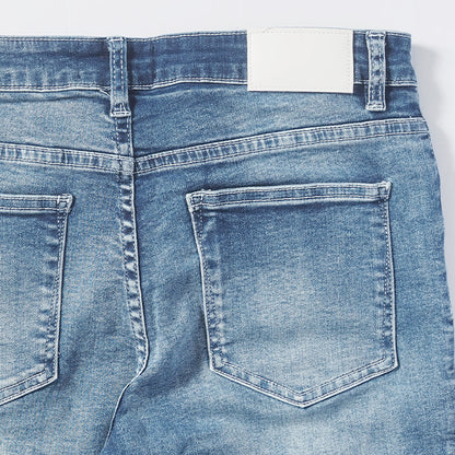 スキニー デニムパンツ ストレッチ リペア V-men (973310)