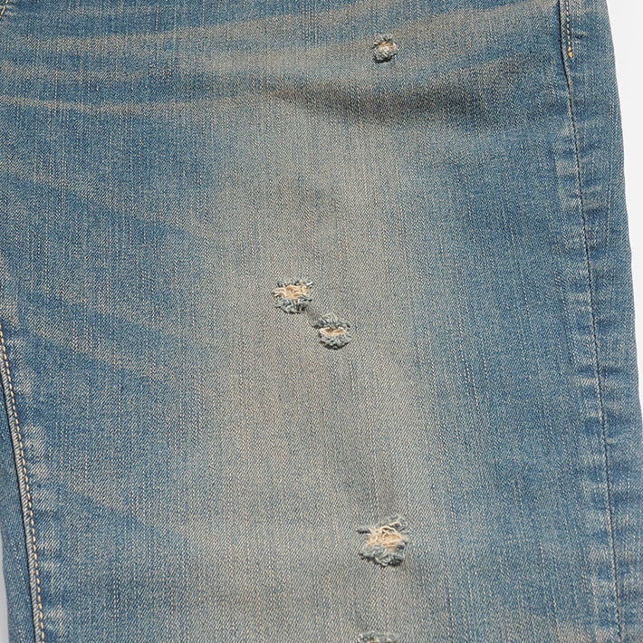 BIG JOHN ビッグジョン ジーンズ キャロットレッグ ウォッシュ加工 ダメージ 日本製 (MMM134J-535C)