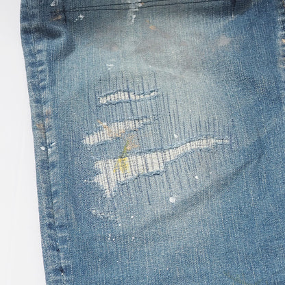 BIG JOHN ビッグジョン ジーンズ キャロットレッグ ダメージ リペア ストレッチ 細身 日本製 (MMM134J-446R)