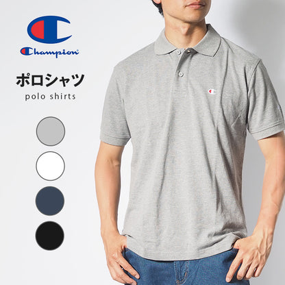 CHAMPION チャンピオン ポロシャツ 鹿の子 ワンポイントロゴ (C3-Z358)